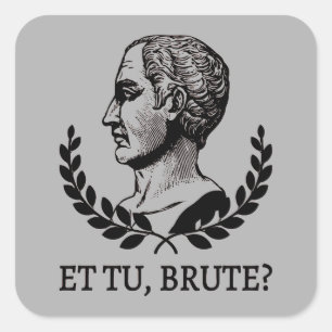 Et Tu, Brute? Shakespeares Julius Cäsar Zitat V Quadratischer Aufkleber