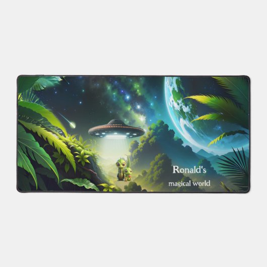 ET UFO Magical Fantasy World Schreibtischunterlage (Vorderseite)