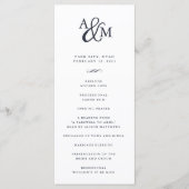 Et-Zeichen Monogramm Hochzeitszeremonie-Programm Programm (Vorderseite)