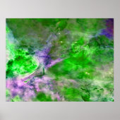 Eta Carinae Nebula Enhanced Green Value Poster (Vorne)