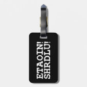 ETAOIN! SHRDLU! GEPÄCKANHÄNGER (Rückseite vertikal)