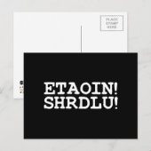 ETAOIN! SHRDLU! POSTKARTE (Vorne/Hinten)