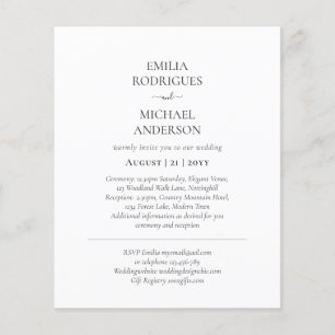 ETAT Double-Sided ZWEIsprachiger Text Nur Hochzeit Flyer