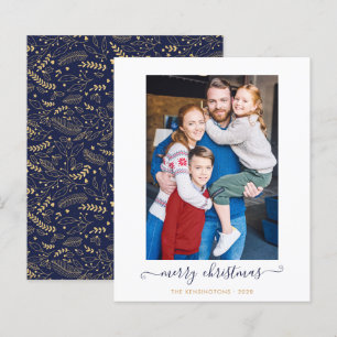 ETAT Marineblau Gold Schrift Frohe Weihnachten
