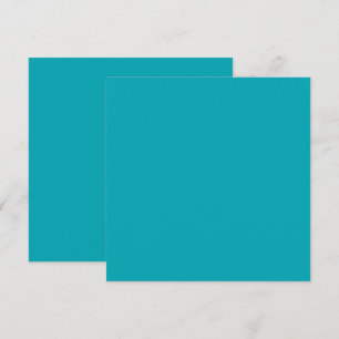 ETAT Peacock Blau Türkis Monochrome Hochzeit Dankeskarte