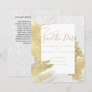 ETAT SAVE DATES Gold Folie Glitter Look Abstract