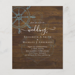 ETAT Schiffs-Steuerrad Hochzeit Flyer