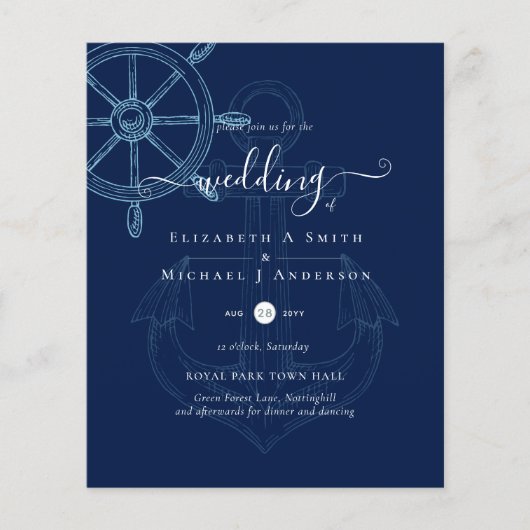 ETAT Schiffs-Steuerrad Hochzeit Flyer (Vorne)
