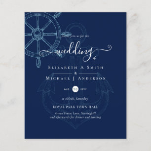ETAT  Schiffs-Steuerrad Hochzeit Flyer
