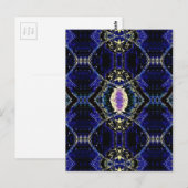 Etched Cobalt Postkarte (Vorne/Hinten)
