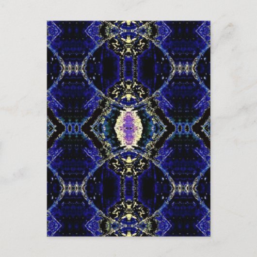 Etched Cobalt Postkarte (Vorderseite)