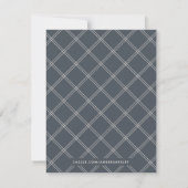 Etched Floral Illustration Stationery - Blue (Rückseite)