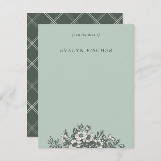 Etched Floral Illustrery - Green (Vorne/Hinten)