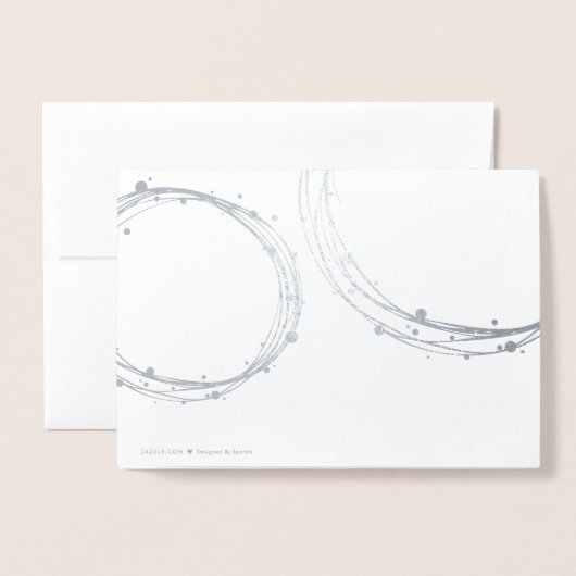 Etched Foil Happy Hanukkah Snow Bubbles Foto Card Folienkarte (Rückseite mit Umschlag)