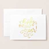 Etched Foil JOY Holiday Card Folienkarte (Vorderseite mit Umschlag)