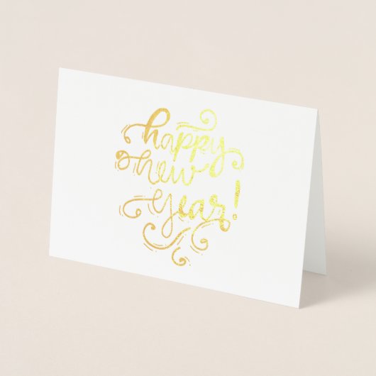 Etched Foil JOY Holiday Card Folienkarte (Vorderseite)