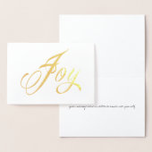 Etched Foil JOY Holiday Card Folienkarte (Anzeige)