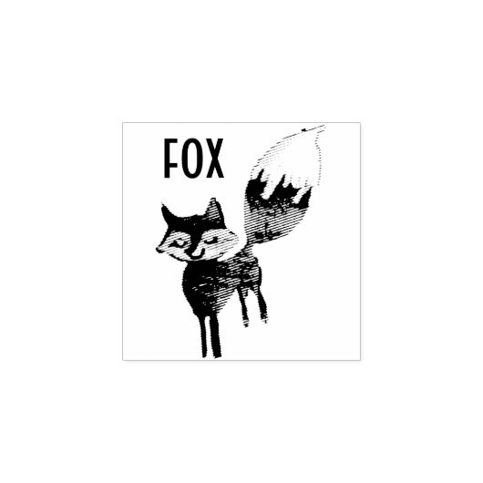 Etched Fox Gummistempel (Prägung)
