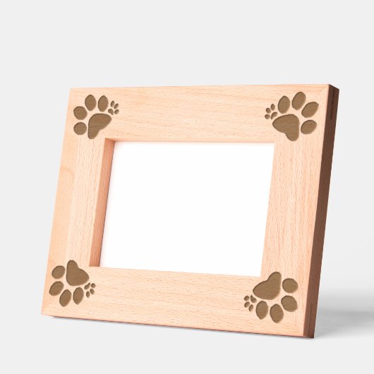 Etched Frame - Polydactyl Paw Prints Geätzte Rahmen (Links)