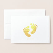 Etched Gold Foil Baby Feet Grußkarten Folienkarte (Vorderseite mit Umschlag)