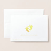 Etched Gold Foil Baby Feet Grußkarten Folienkarte (Rückseite mit Umschlag)