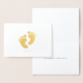 Etched Gold Foil Baby Feet Grußkarten Folienkarte (Anzeige)