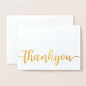 Etched Gold Foil Danke Grußkarte Folienkarte (Vorderseite mit Umschlag)
