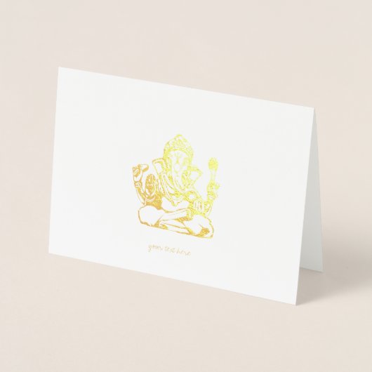 Etched Gold Foil Ganesha Grußkarten Folienkarte (Vorderseite)