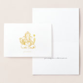 Etched Gold Foil Ganesha Grußkarten Folienkarte (Anzeige)