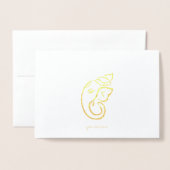 Etched Gold Foil Ganesha Grußkarten Folienkarte (Vorderseite mit Umschlag)