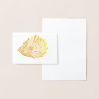 Etched Gold Oyster Seashell Folienkarte