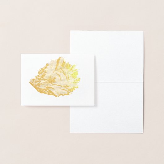 Etched Gold Oyster Seashell Folienkarte (Anzeige)
