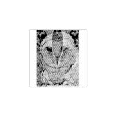 Etched Heart Owls Gummistempel (Prägung)