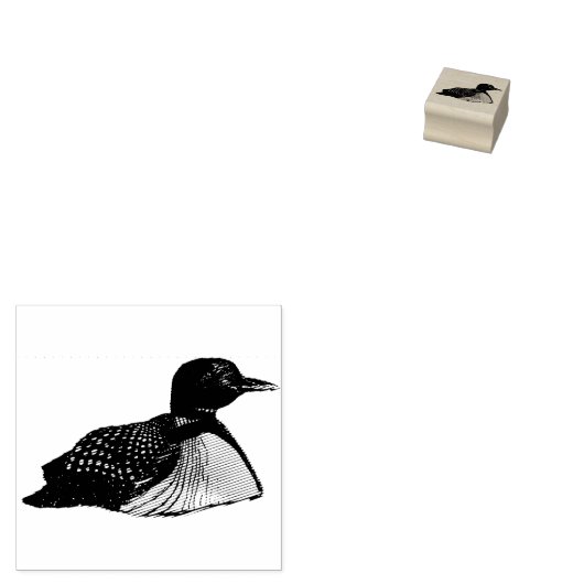 Etched Loon Gummistempel (Stempel)