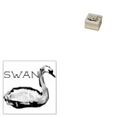 Etched Swan Gummistempel (Stempel)