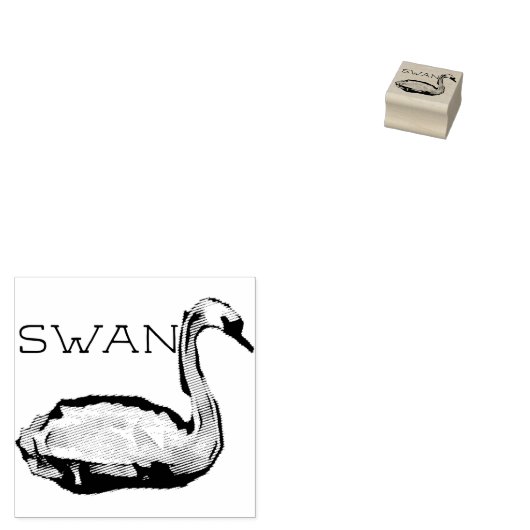 Etched Swan Gummistempel (Stempel)