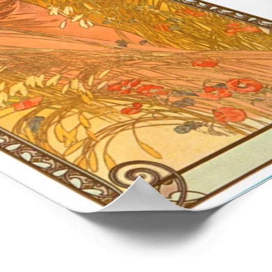 Ete ~ by Alphonse Mucha Poster (Ecke)