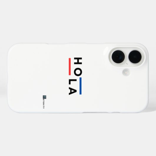 Eterity HOLA Minimalistisch iPhone Case (Rückseite (Horizontal))