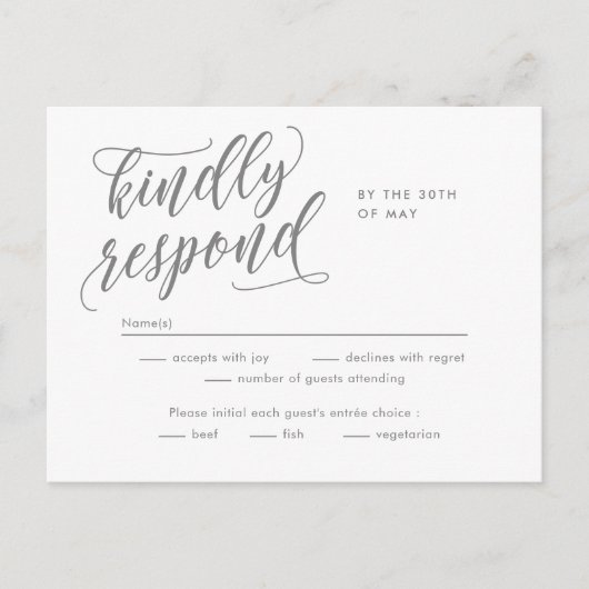 Eternal Bliss bearbeitbare UAWG Antwort Karte (Vorderseite)