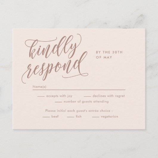 Eternal Bliss bearbeitbare UAWG Antwort Karte (Vorderseite)