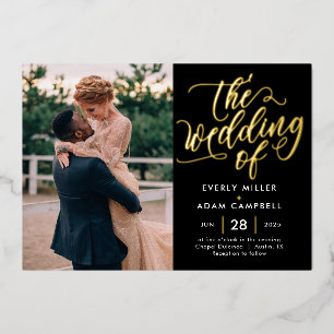 Eternal Bliss Real Foil Foto Hochzeit Einladung F