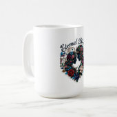 Eternal Bloom Embrace T-Shirt | Intricate Couple Kaffeetasse (Vorderseite Links)