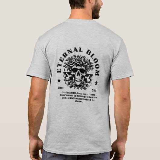 Eternal Bloom Gothic Skull T-Shirt (Rückseite)