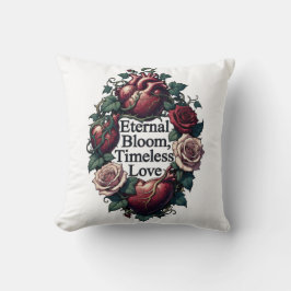 Eternal Bloom Timeless Love Entwined Hearts T-Shir Kissen