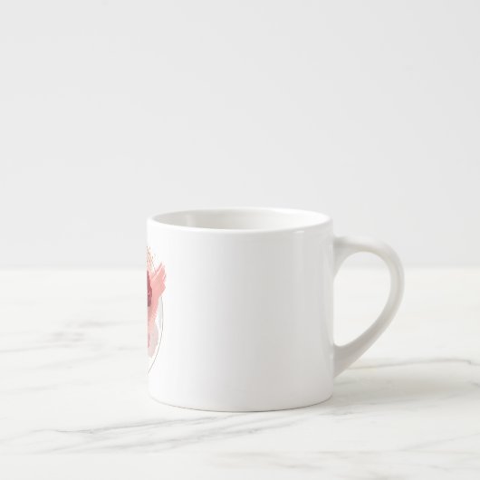 Eternal Blush: A Modern Rose in Abstract Harmony Espressotasse (Rechts)
