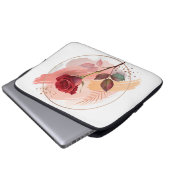 Eternal Blush: A Modern Rose in Abstract Harmony Laptopschutzhülle (Vorne Knopf)