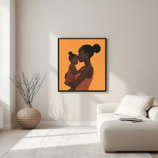 Eternal Bond – African Mother & Child Art I Poster