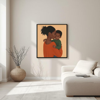 Eternal Bond – African Mother & Child Art VI Poster