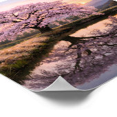 Eternal Cherry Blossom Reflection –  Art Print Poster (Ecke)