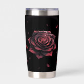 Eternal Crimson Rose - Gothic Noir Thermobecher (Rückseite)